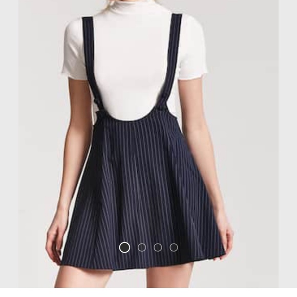 pinstripe overall dress
